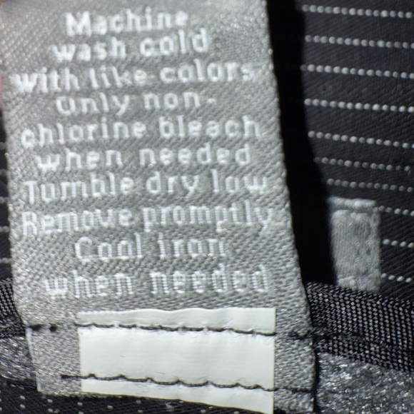 Ava NEW Woman’s Black Pinstripe skimmer Pants back button pockets faux 16 - Picture 4 of 10